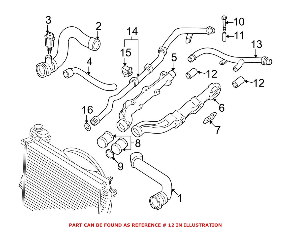 BMW Engine Coolant Hose 11531406737